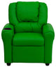 Kids Recliner With Cup Holder And Headrest, Green