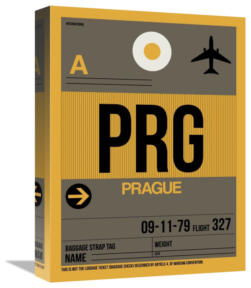 "PRG Prague Luggage Tag 1" Fine Art Print