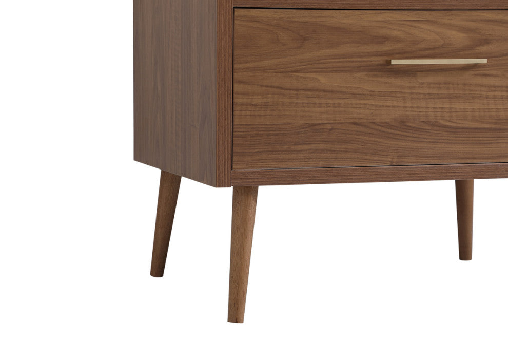 Bella 36" Bathroom Vanity, Walnut Brown With Backsplash