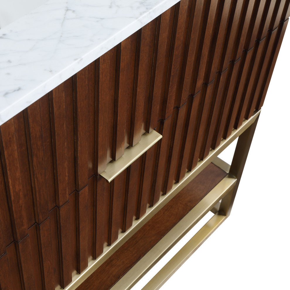 Monad Bathroom Vanity, Walnut, 36" Wide