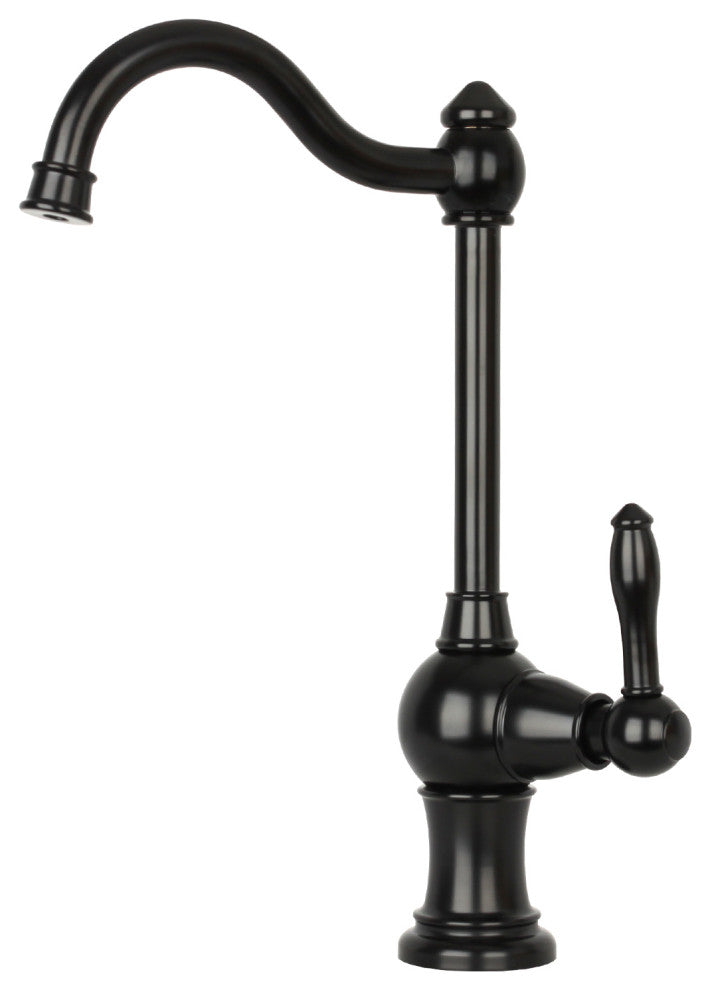 One-Handle Copper Drinking Water Filter Faucet Water Purifier Faucet, Matte Blac