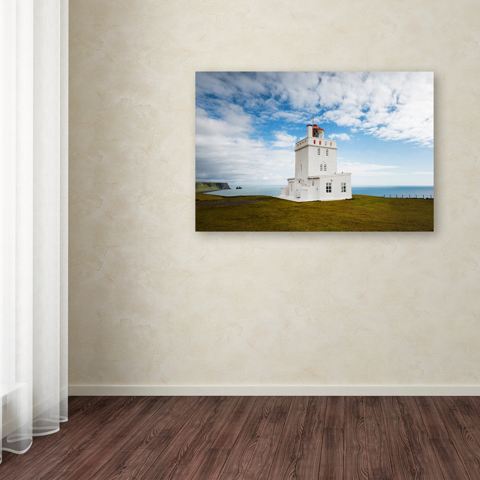 Philippe Sainte-Laudy 'Dyrholaey Lighthouse' Canvas Art