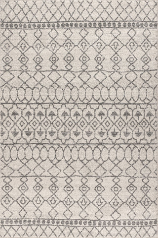 Izil Moroccan Beni Souk Area Rug, Cream/Gray, 3 X 5