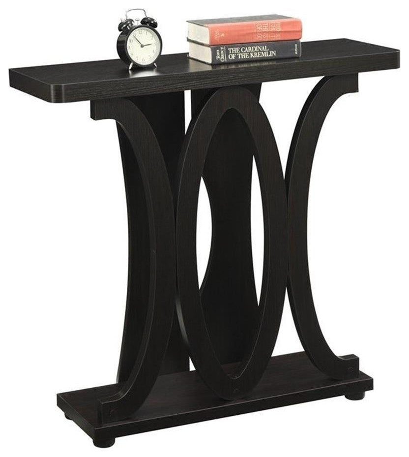 Convenience Concepts Newport Hailey Console Table in Espresso Wood Finish