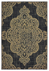 Marina 5929K, Black/Tan, 7'10"x7'10"