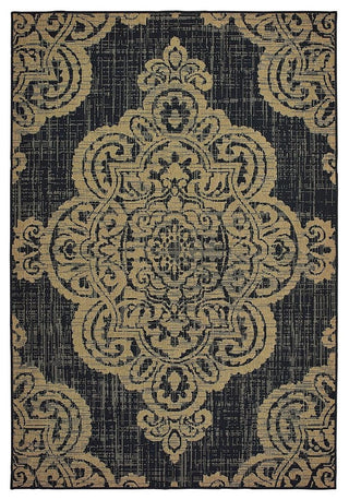 Marina 5929K, Black/Tan, 7'10"x7'10"