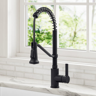 KRAUS Britt Commercial Style 2-Function 1-Handle Pull Down Kitchen Faucet MB