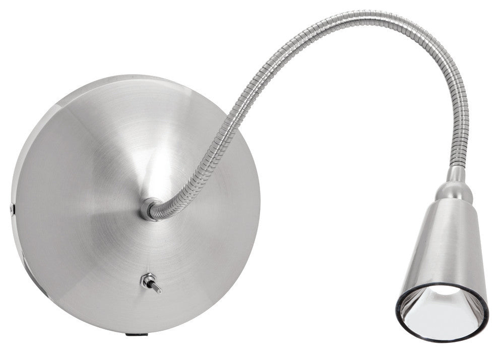 LED, 62089, Gooseneck Wall Lamp, Brushed Steel