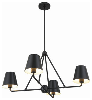 Xavier 4-Light Matte Black Chandelier