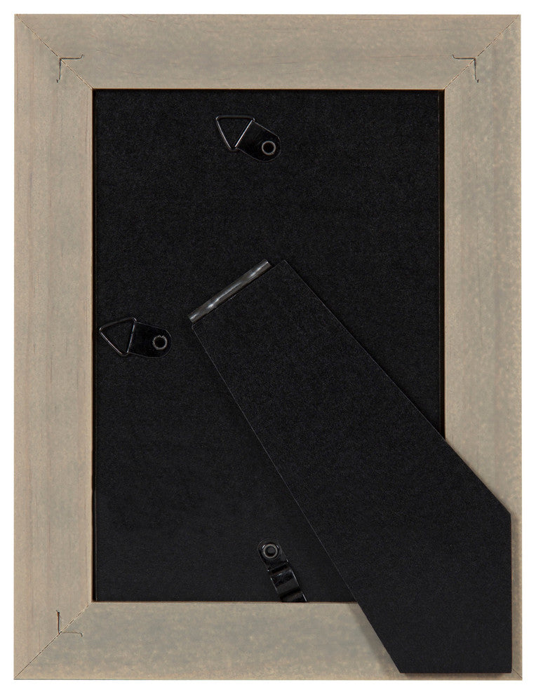 Kieva Solid Wood Picture Frame Set, Black 4x6, Gray, 4x6