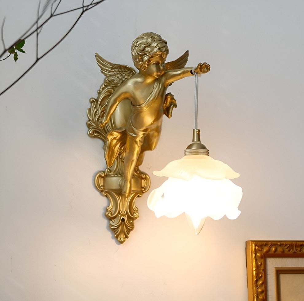 Luxury Wall Lamp in Medieval Style for Living Room, Bedroom, B, Warm Light