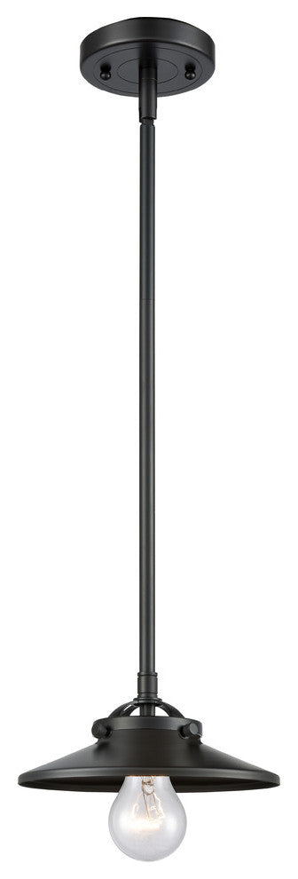 Railroad 1-Light Mini Pendant, Oil Rubbed Bronze, Oil Rubbed Bronze
