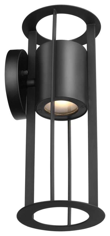 Continuum 10W LED Small Wall Lantern, Matte Black Finish