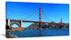 "Golden Gate Bridge Under Blue Sky" Canvas Print40"x20"