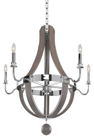 Sharlow 31x39" 5-Light Modern Transitional Chandelier by Kalco