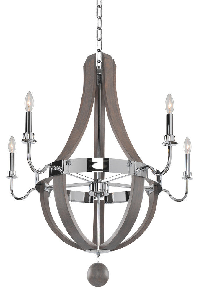 Sharlow 31x39" 5-Light Modern Transitional Chandelier by Kalco
