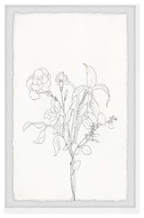 "Flower Outline" Framed Painting Print, 20x30