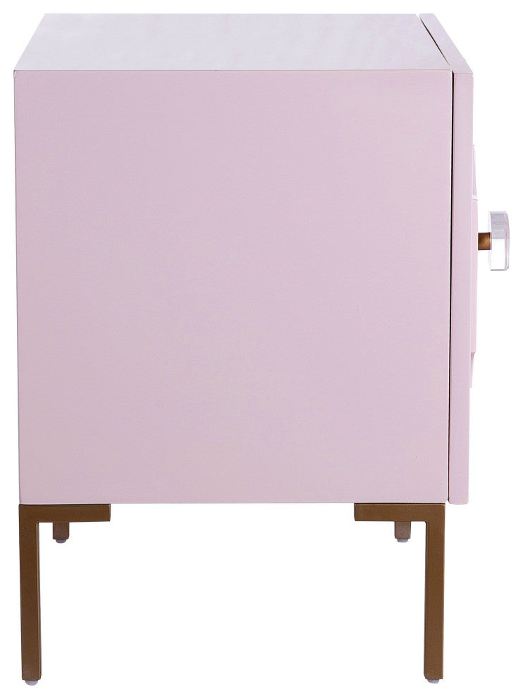 Anna Pink Lacquer Side Table - Pink
