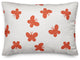 Butterfly Pattern in Red Throw Pillow