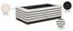 Rory Black Faux Leather Coffee Table, Cream, Rectangular, Black Finish
