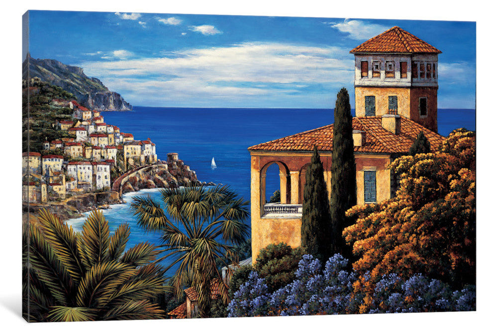 "The Amalfi Coast" by Elizabeth Wright, Canvas Print, 18"x12"
