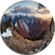 Layers Of Foggy Hills Panorama, Landscape Round Wall Art, 11"