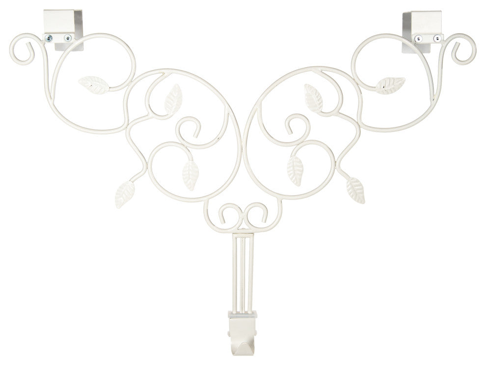 Adjustable Wreath Hanger for Door Ivy, White