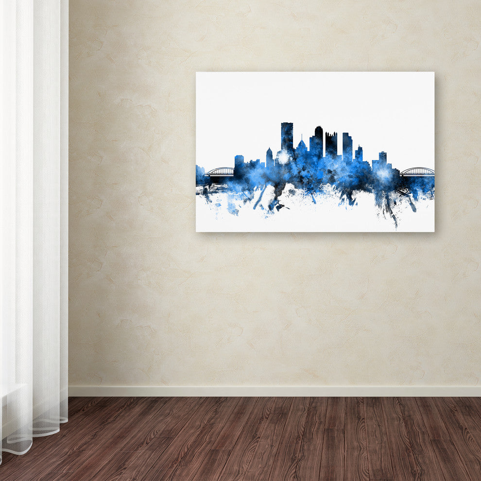 "Pittsburgh, Pennsylvania Skyline II" Canvas Art by Michael Tompsett