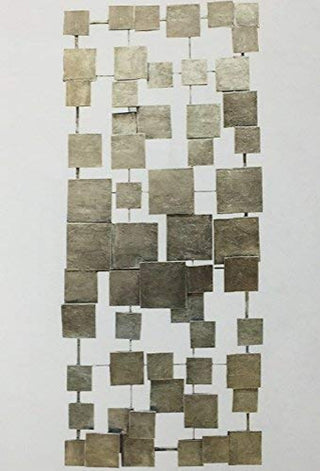 HomeRoots Silver Geometric Tiles Metal Wall Decor