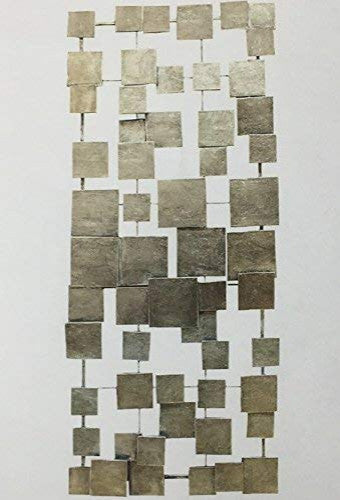 HomeRoots Silver Geometric Tiles Metal Wall Decor