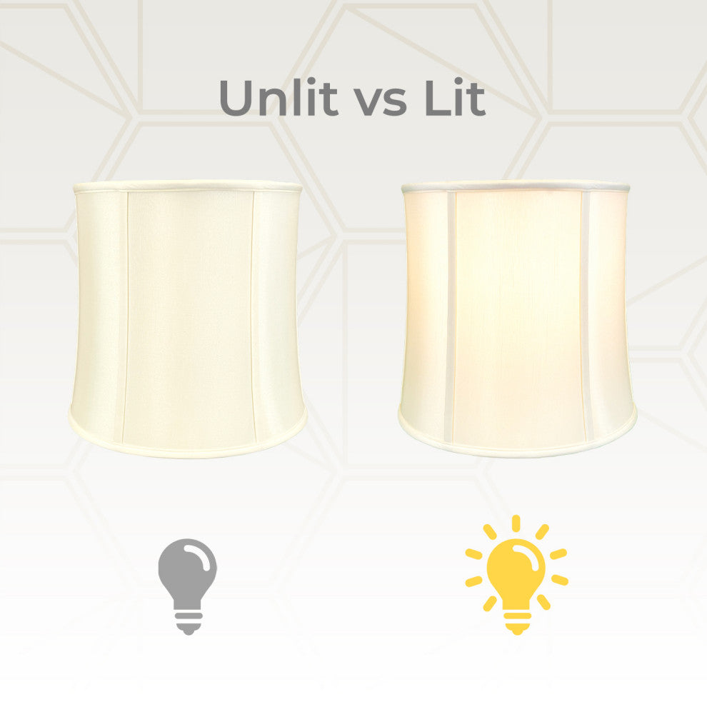 Royal Designs Drum Lamp Shade, Eggshell, 11 X 13 X 11, Set of 2