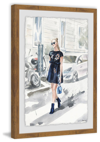 "All Blue" Framed Painting Print, 12"x18"