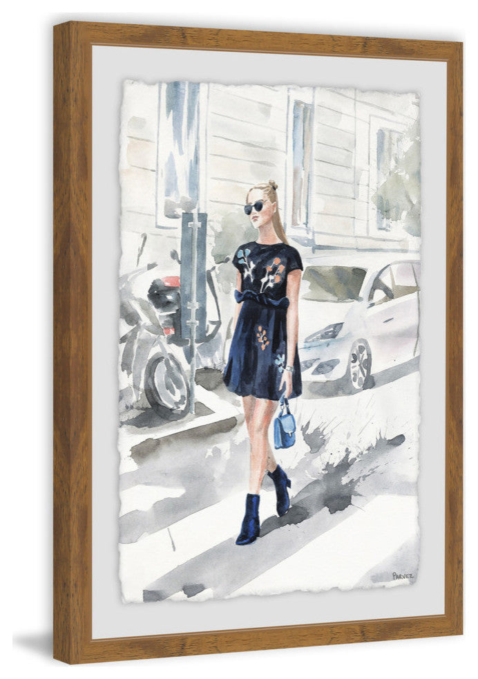 "All Blue" Framed Painting Print, 12"x18"