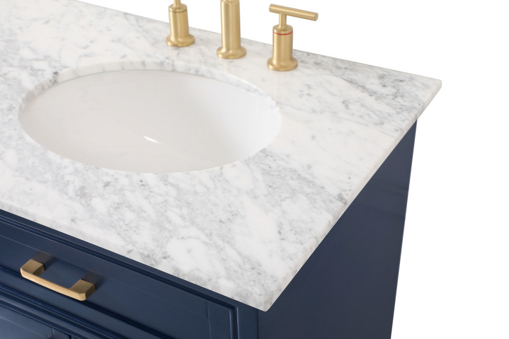 Amber 60" Double Bathroom Vanity, Blue
