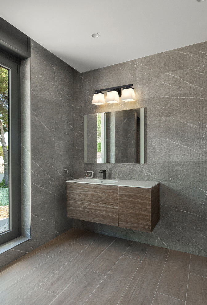 Zlite 1937-3V-MB 3-Light Vanity, Etched Opal