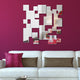 Elegant Cluster Wall Mirror,Beveled Squares Mirror,Bathroom Mirror, 32"x32"