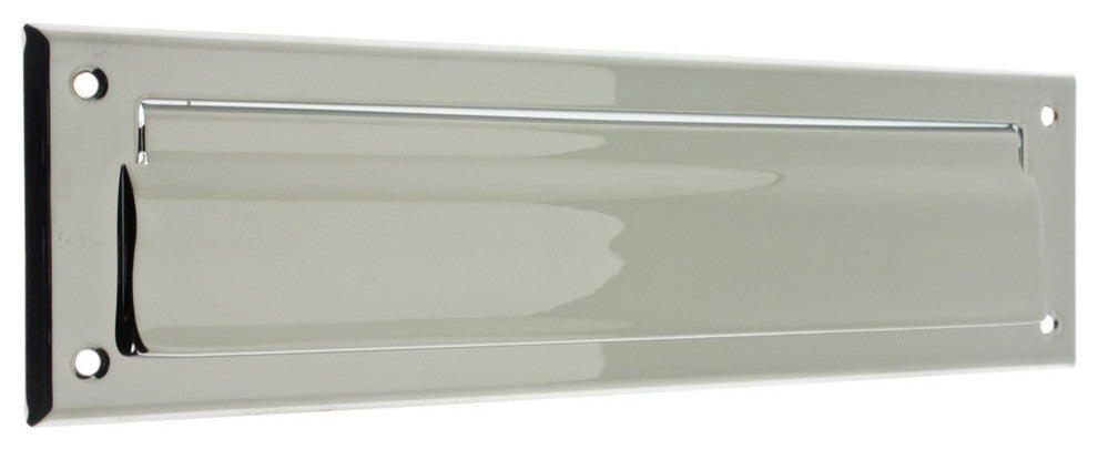 Genuine Solid Brass Magazine Mail Plate (Front Only), Polished Chrome