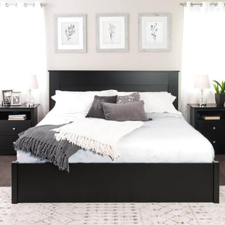 King Flat Panel Headboard, Black
