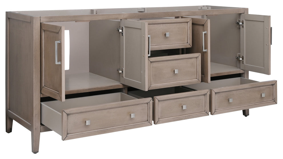 Avanity Everette 72 in. Double Vanity Only in Gray Oak