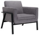 Gray and Black Accent Armchair