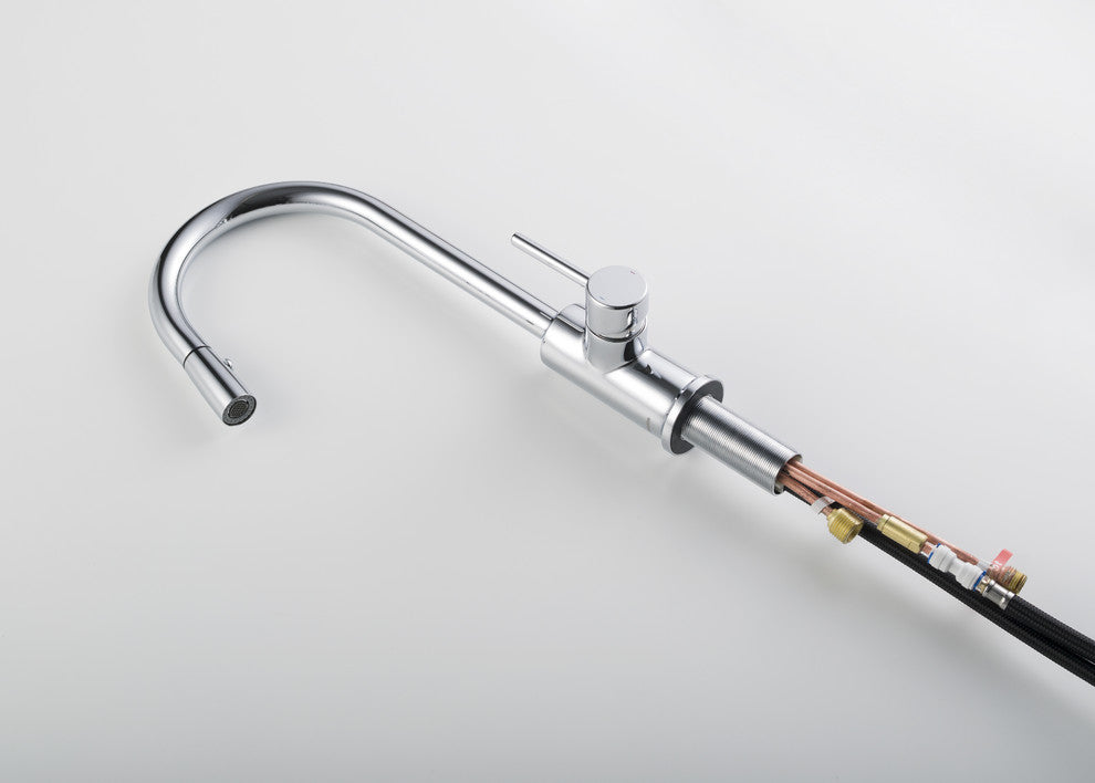 Brighton Kitchen Faucet Spray Head Gooseneck, Chrome