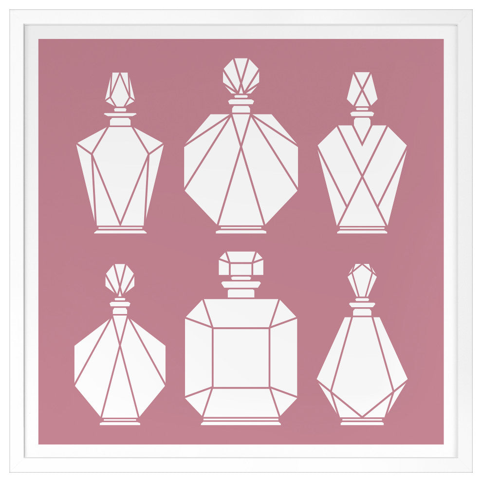 Collection De Parfum Fine Art Print, White, 24"x24"