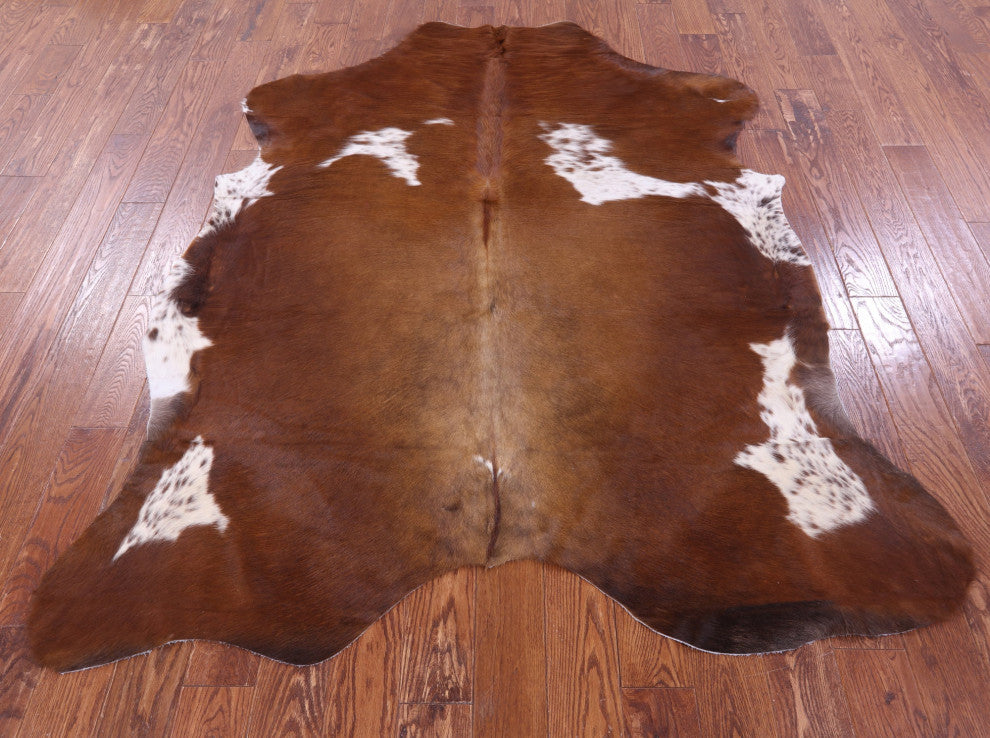 Natural Cowhide Rug 7' 1" X 5' 10" C1660