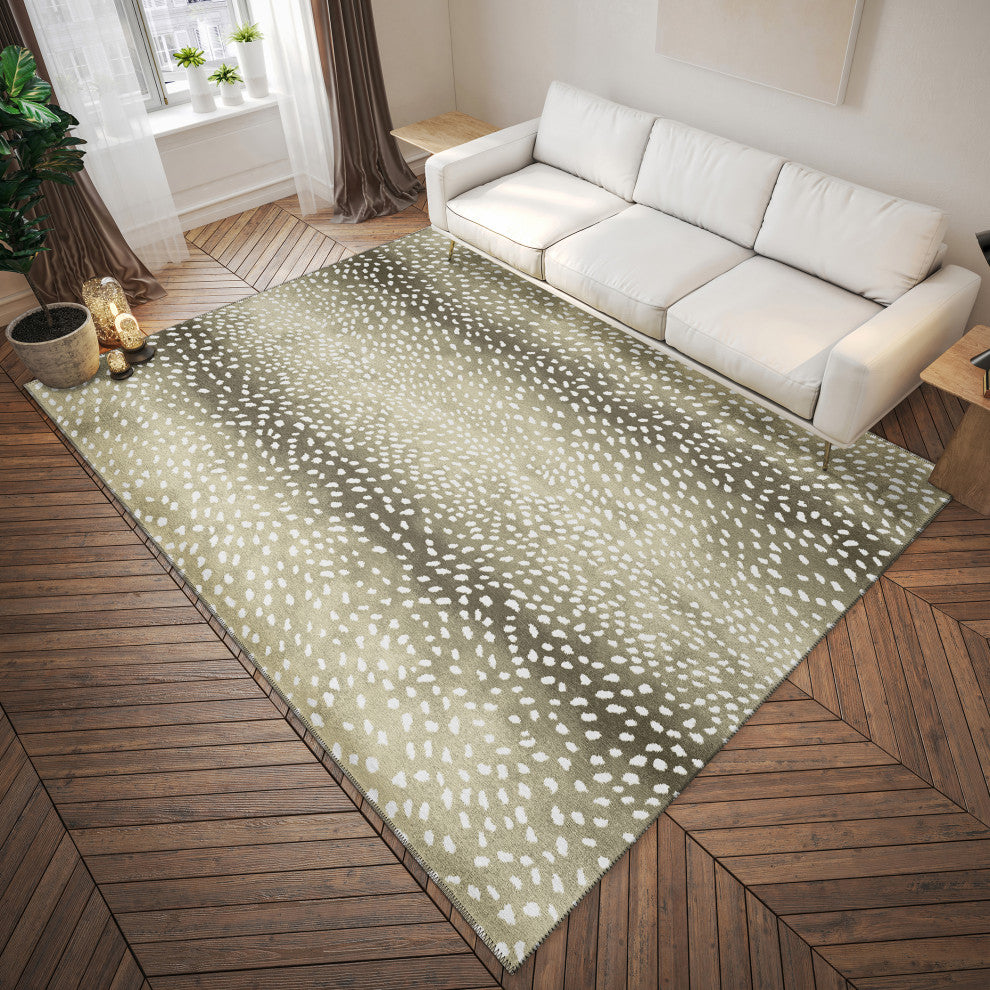 Indoor/Outdoor Mali ML3 Stone Machine Washable 3' x 5' Rug