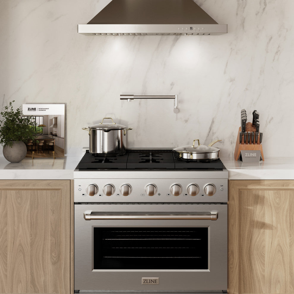 ZLINE 36 In. Freestanding Gas Range, Stainless Steel, SGR36