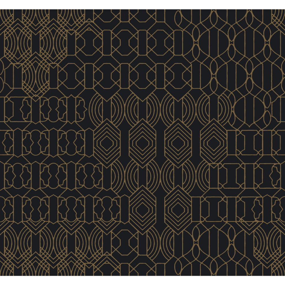 Modern Chandelier Wallpaper, Black