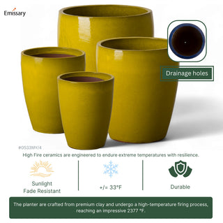 Bullet Planter, Mustard Yellow