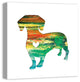 Designs Direct Creative Group Paint Silhouette Dachshund 24x24 Canvas Wall Art