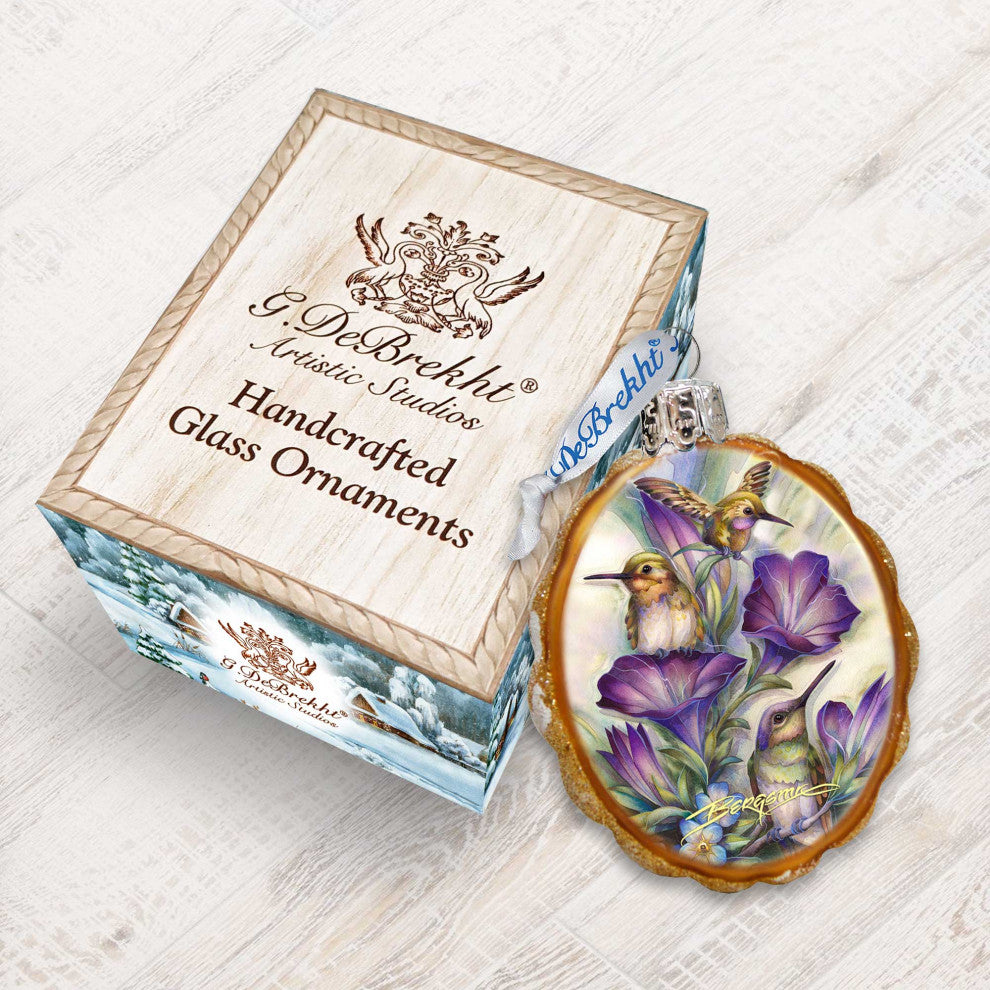 Everlasting Friendship Hummingbird Mercury Glass Ornament
