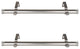 Leo 1" Diameter Side Curtain Rod 12-20" Long, Set of 2, Satin Nickel